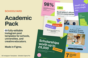 60 Academic instagram -Canva & Figma