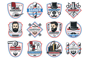 Gentleman Barbershop Icons