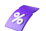 Flying purple 3D discount coupon, an Object 3D Model by Hannet (Thumbnail 2 of 8)