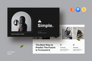 Simple Minimal Presentation Template, a Templates & Theme by Slide_Genius1