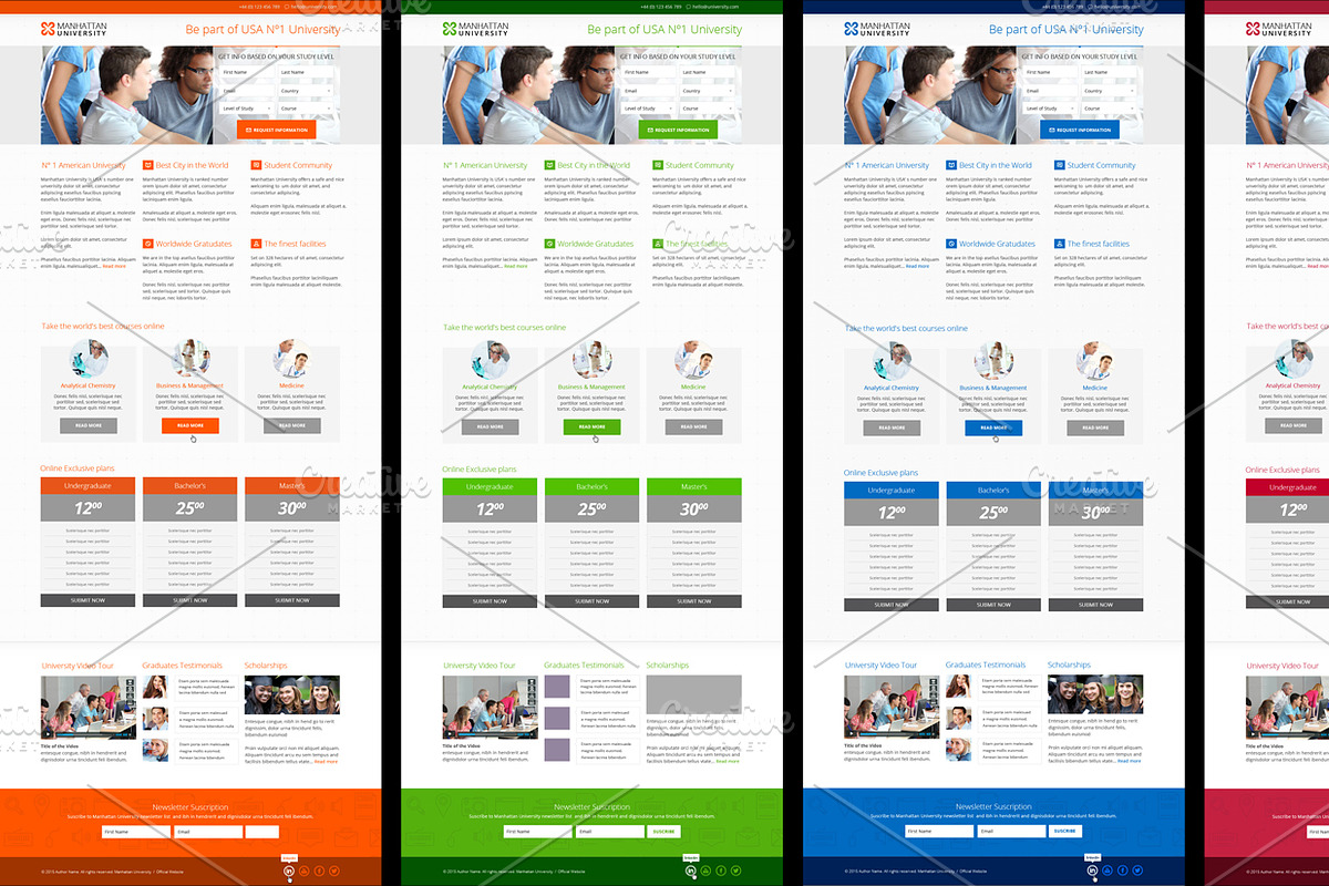Manhattan University Landing Page, a Bootstrap Template by MustacheThemes (Photo 2 of 3)