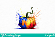 Watercolor Pumpkin Design, an Illustration by Watercolor design (Thumbnail 1 of 3)