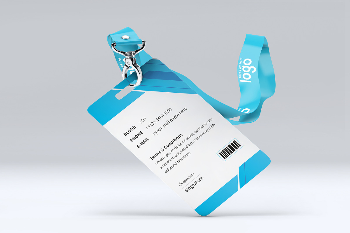 Minimal ID Card Design, a Stationery Template by ZAAS
