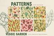 Vegetables vector poster pattern, an Object Graphic by Yuliya Derbisheva (Thumbnail 9 of 10)