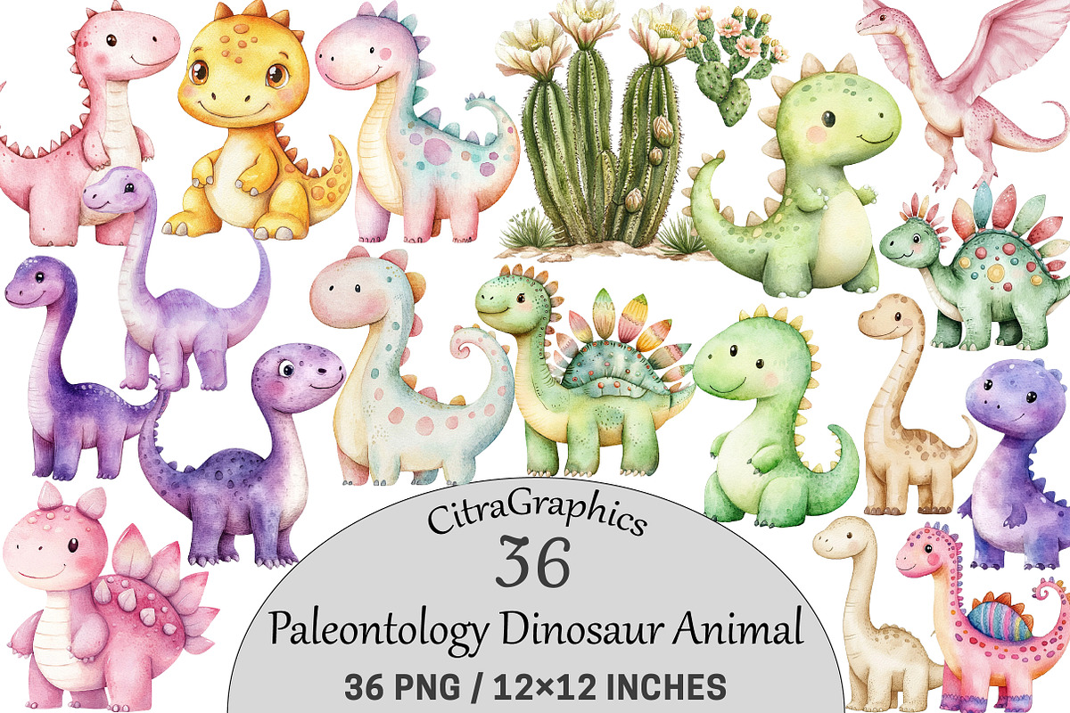 Paleontology Dinosaur Animal, an Illustration by CitraGraphics (Photo 1 of 5)
