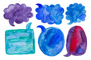 Watercolor speech bubble set, an Illustration by natsa (Thumbnail 5 of 5)