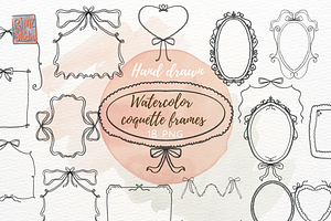Watercolour Coquette frames png, an Illustration by RimzStudio