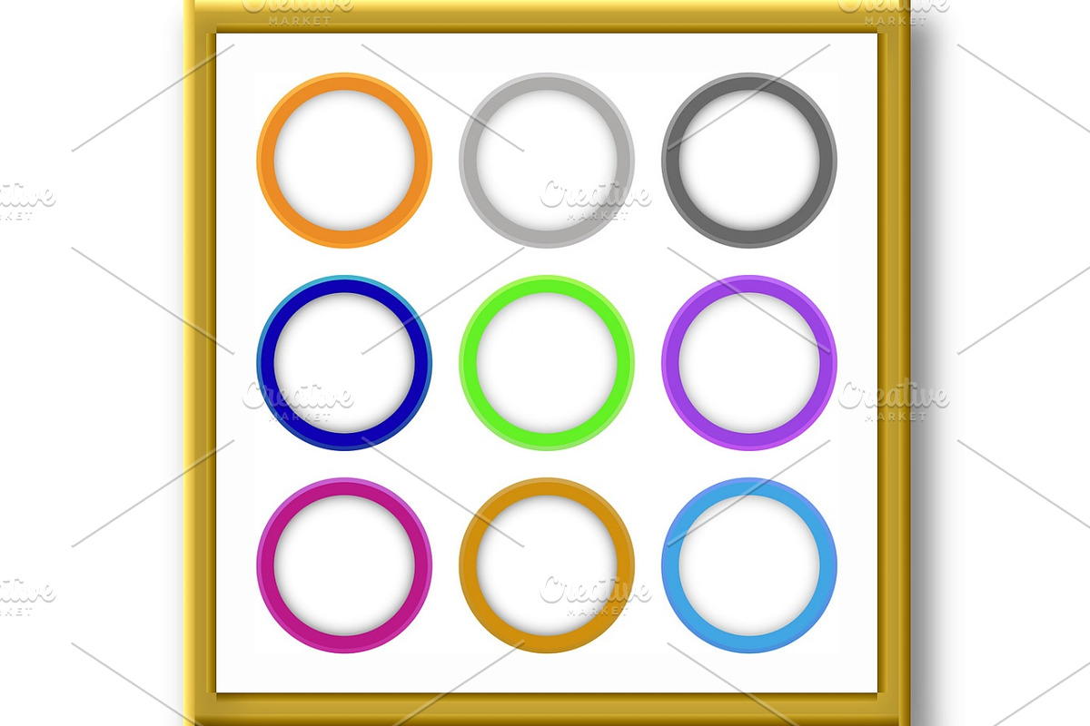 Set of Modern Colorful Oval Banners, a Decorative Illustration by FineArtStudio (Photo 2 of 3)