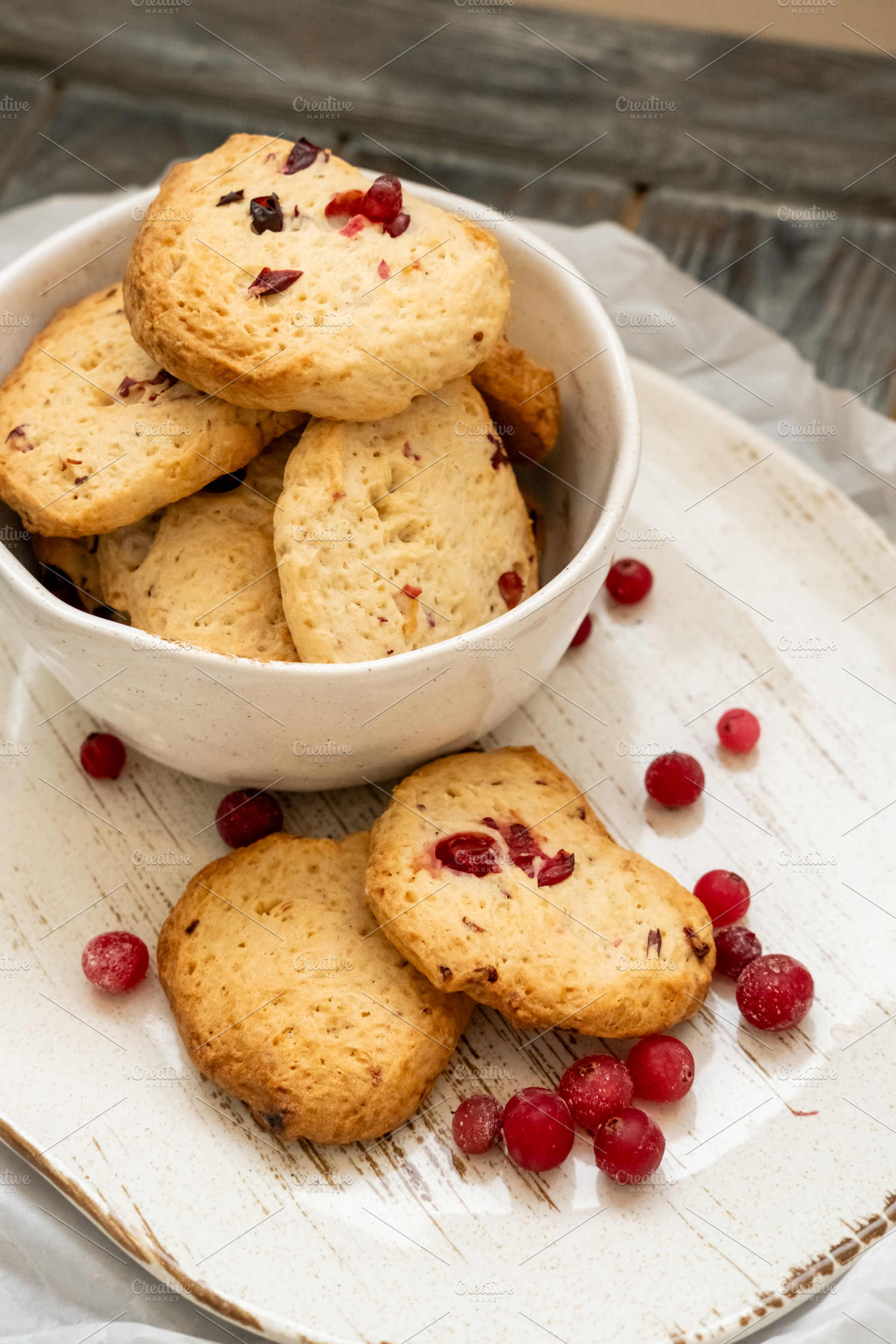 Cranberry cookies sweet rusks home crunchy snack, a Food & Drink Photo by Photo Drive Studio