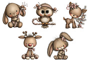 Cute Cartoon-Christmas Clipart Png, an Illustration by Craft Nest (Thumbnail 7 of 11)