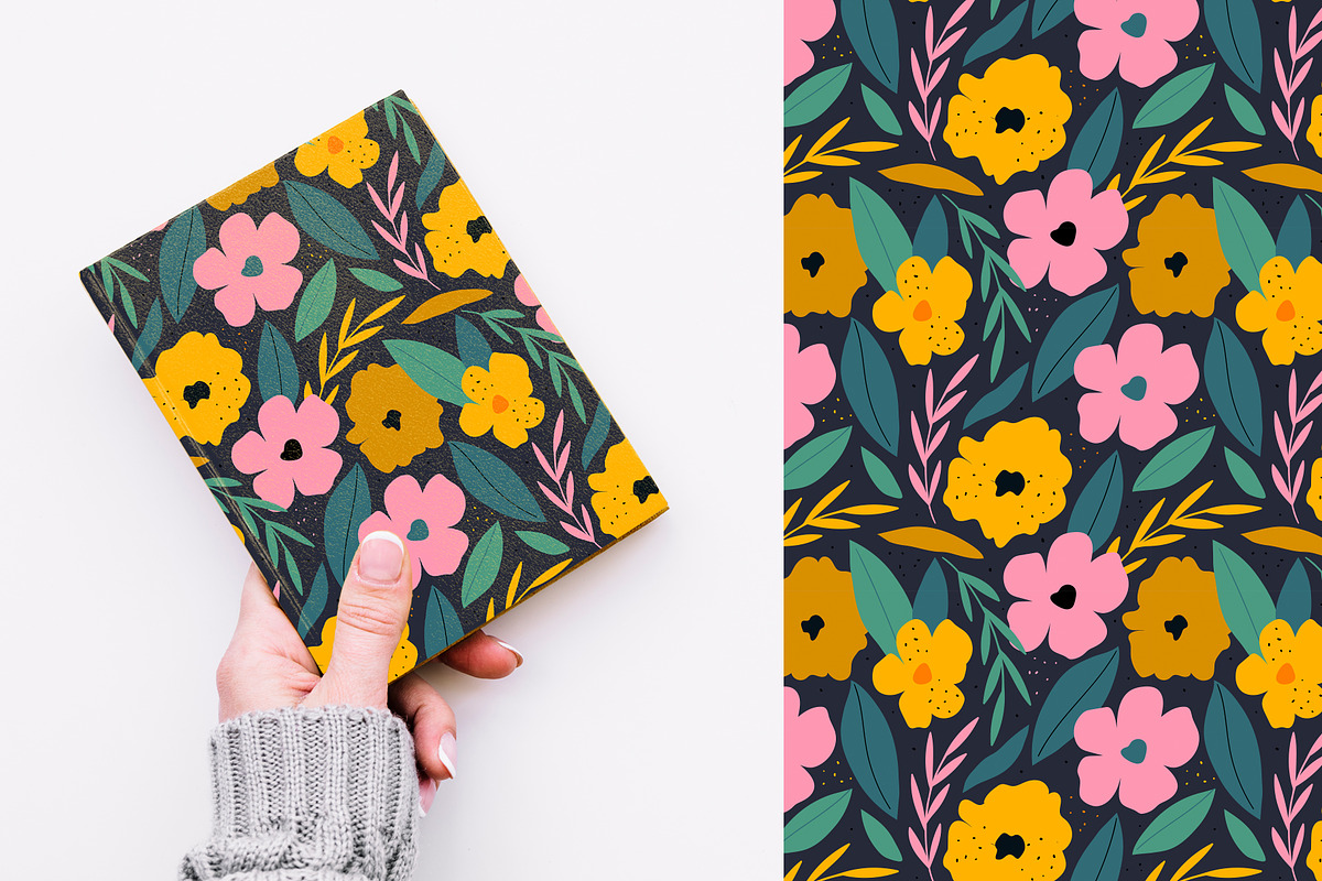 Floral seamless pattern, a Pattern Graphic by hanifa_design (Photo 2 of 11)