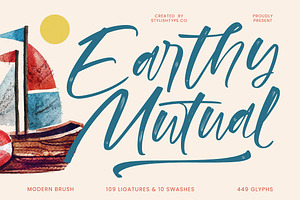 Earthy Mutual Modern Brush Script, a Script Font by stylishtype.co
