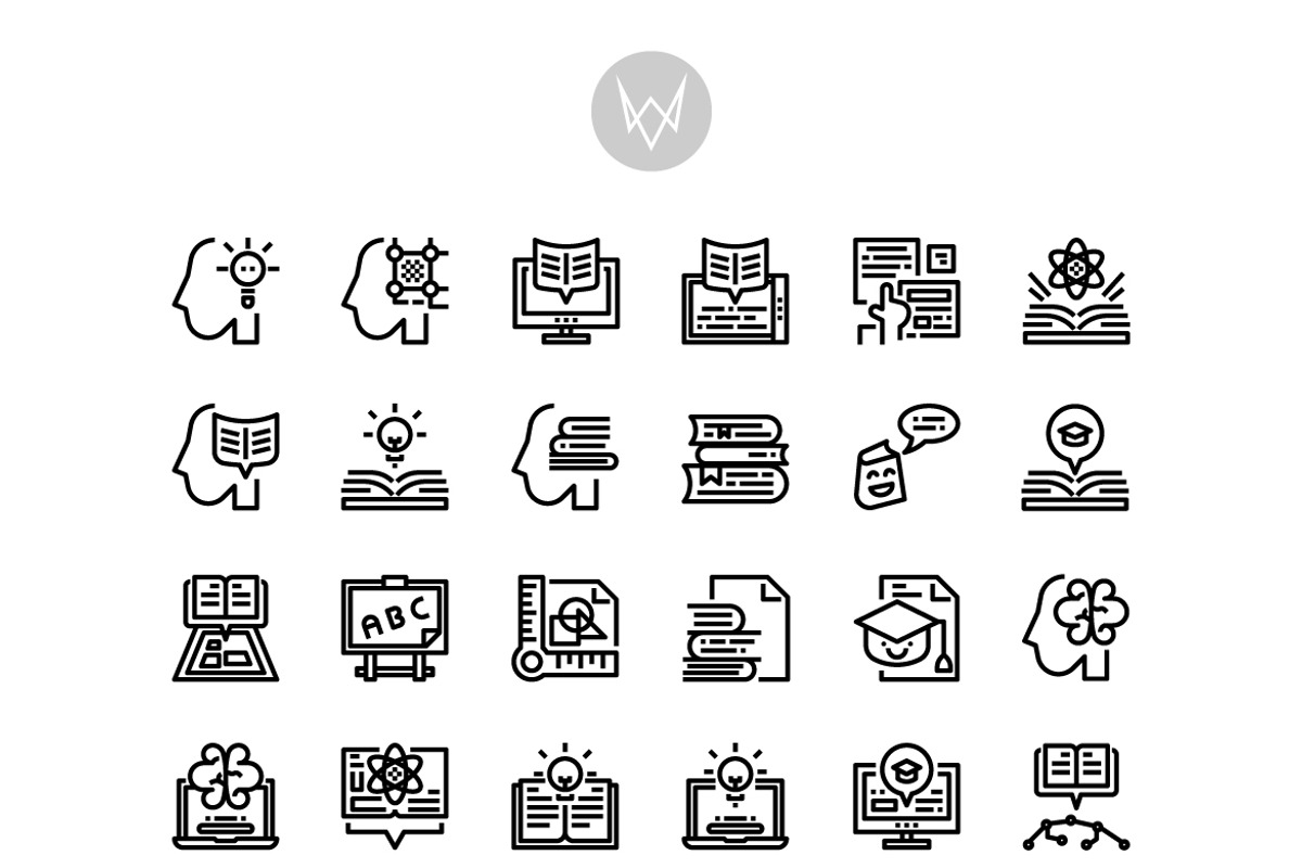 30 Education Icon Sets, an Outline Icon by VINZENCE STUDIO (Photo 3 of 5)