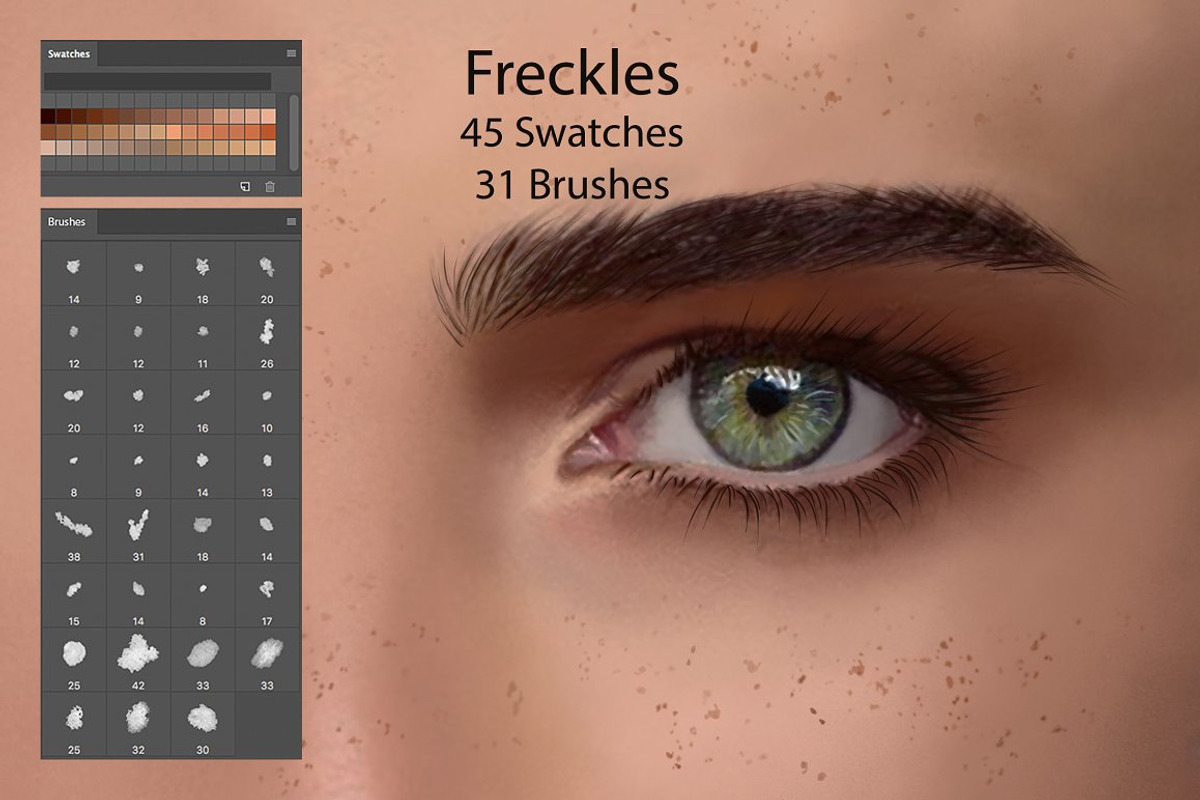 Freckles Brushes for Phoroshop, a Brush Add-On by FaeryDesign
