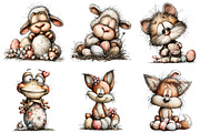 Easter Animals Clipart, an Illustration by Design Market (Thumbnail 4 of 4)