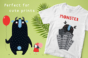 Cute Monsters Kids Vector Graphics, an Animal Illustration by sceptical cactus (Thumbnail 3 of 8)