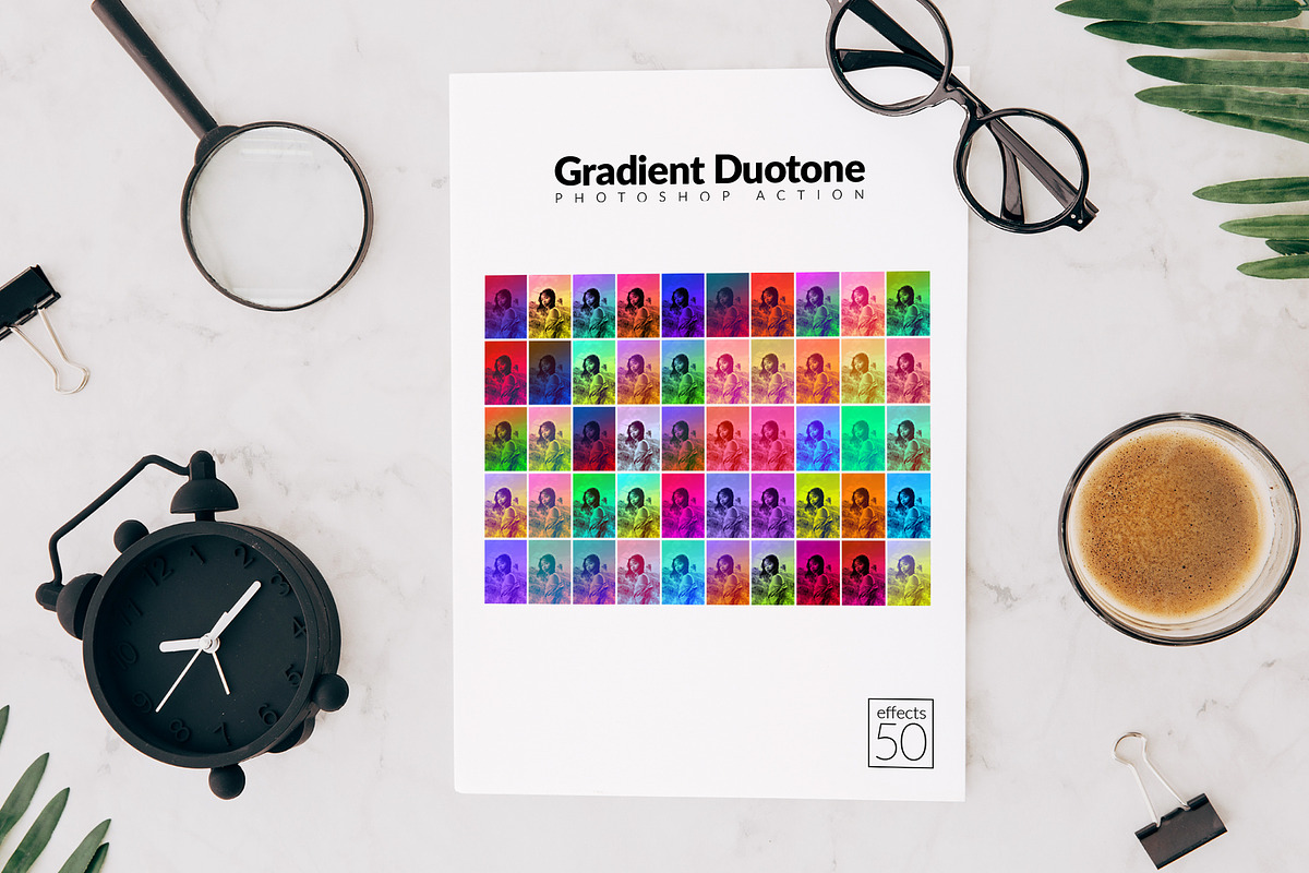 50 Gradient Duotone Effects, an Action Add-On by Mint Actions (Photo 12 of 12)