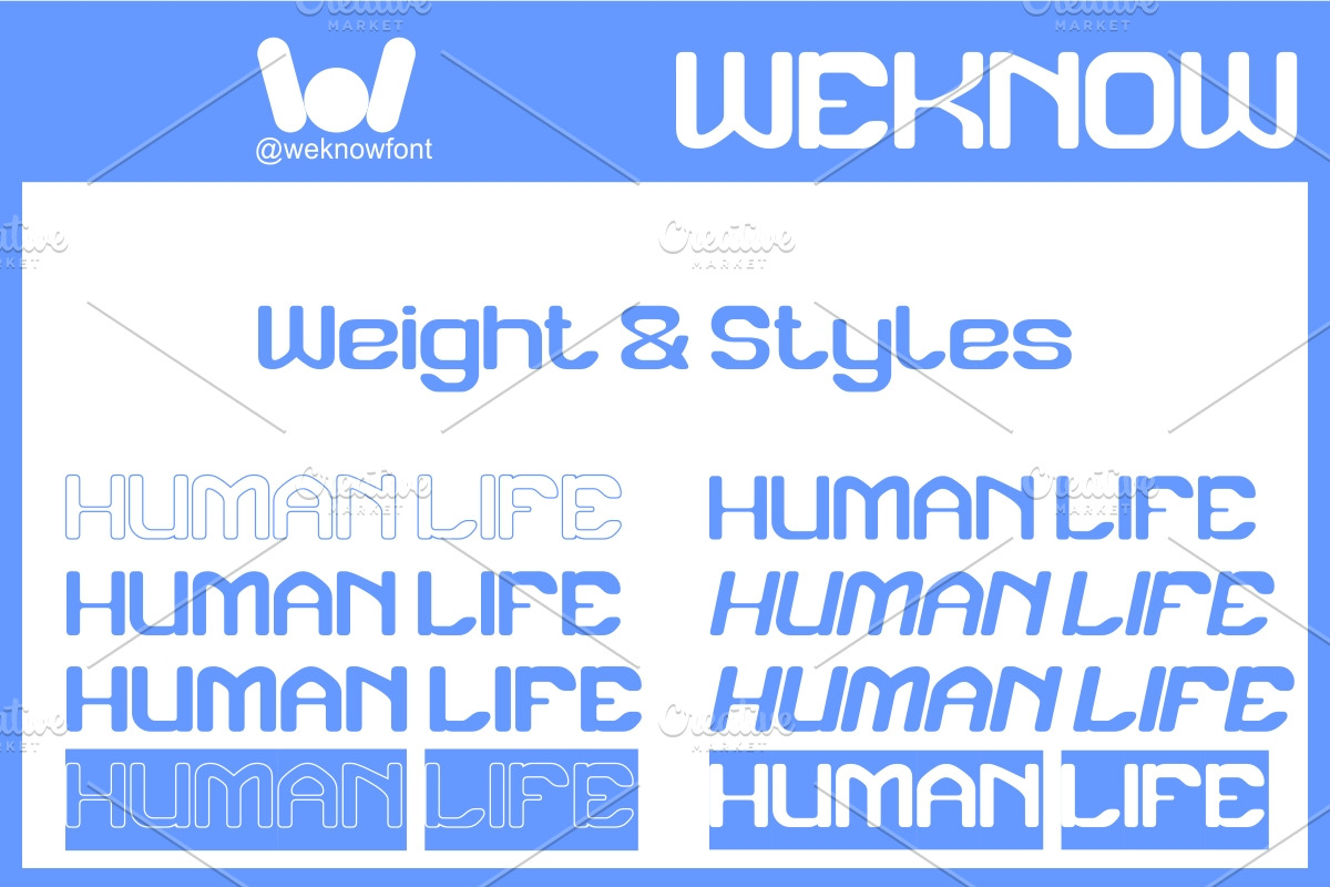 Human Life font, a Sans Serif Font by weknow (Photo 7 of 8)