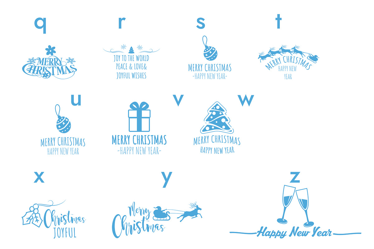 Christmas Doodle Dingbats Font, a Symbol Font by Minimalartstudio (Photo 5 of 6)