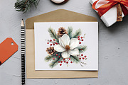 Festive Florals & Pinecones Clipart, an Illustration by RobertsArt (Thumbnail 5 of 6)