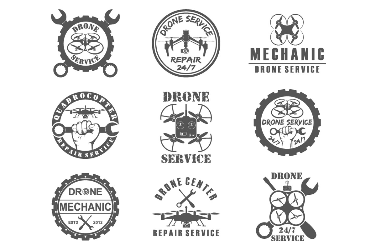 drone  emblems, a Graphic by Tomass2015 (Photo 1 of 2)