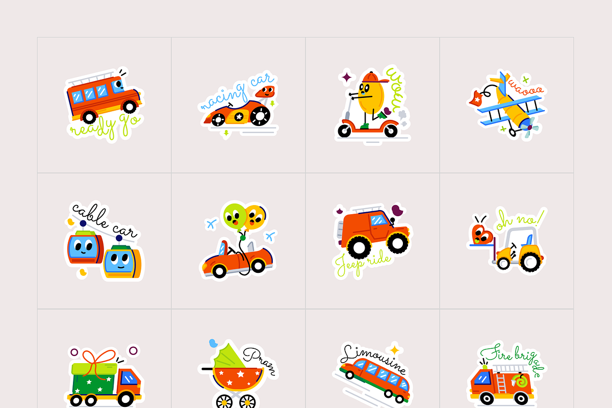 Animated Vehicle Stickers, an Emoji Icon by Prosymbols (Photo 8 of 11)