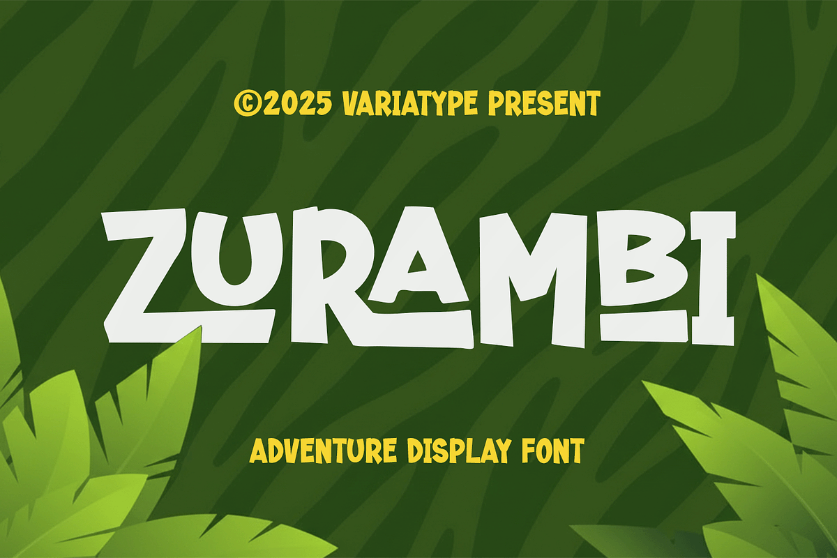 Zurambi – Adventure Display Font, a Sans Serif Font by Variatype (Photo 1 of 14)