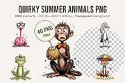 Quirky Summer Animals PNG, an Illustration by Artnoy (Thumbnail 1 of 8)