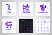 Body Positive | 16 Thin Line Icons, an Outline Icon by Alex Blogoodf (Thumbnail 7 of 11)