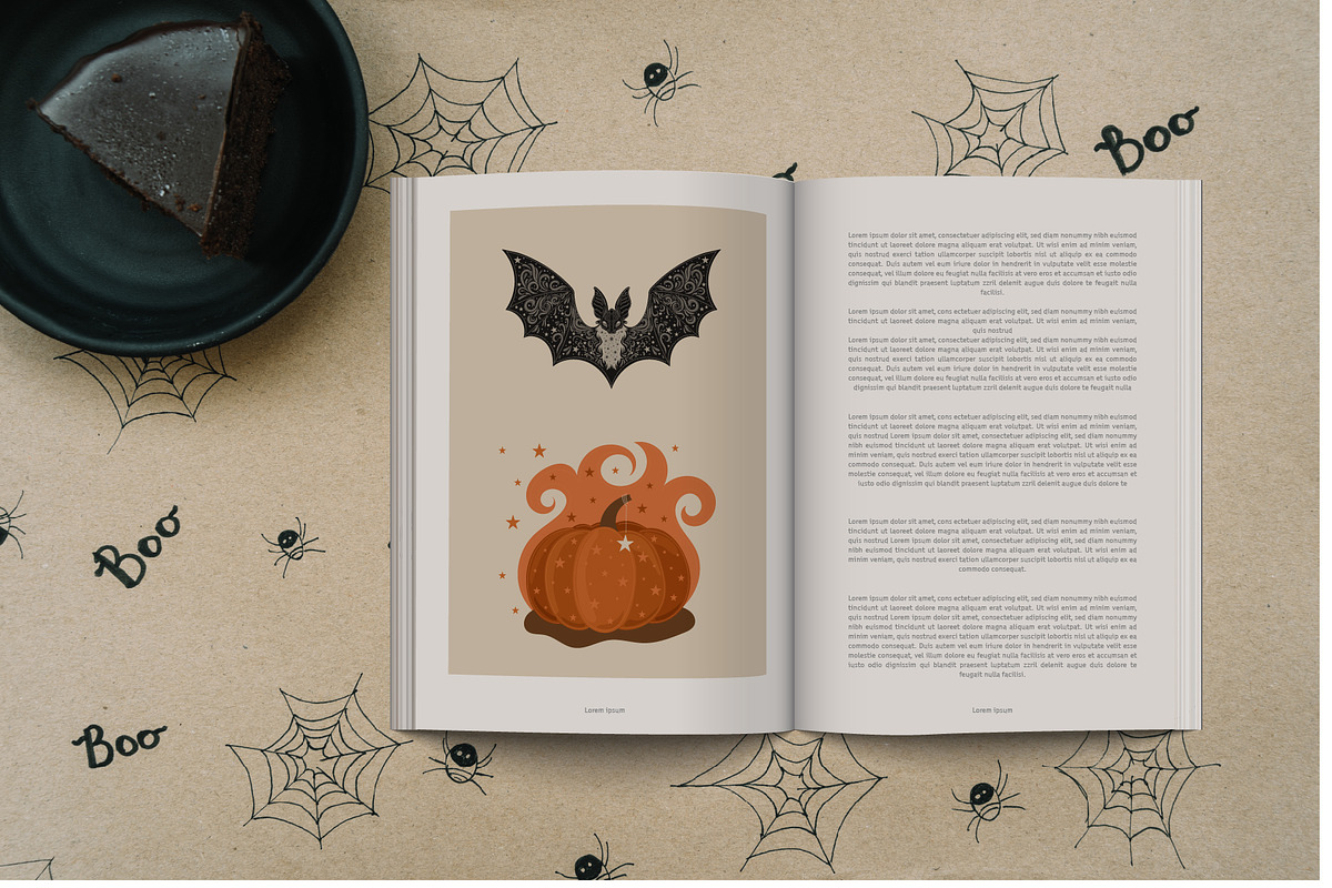 Halloween Witch, Cat, Bat Character, a Decorative Illustration by Imaginary Party (Photo 8 of 10)