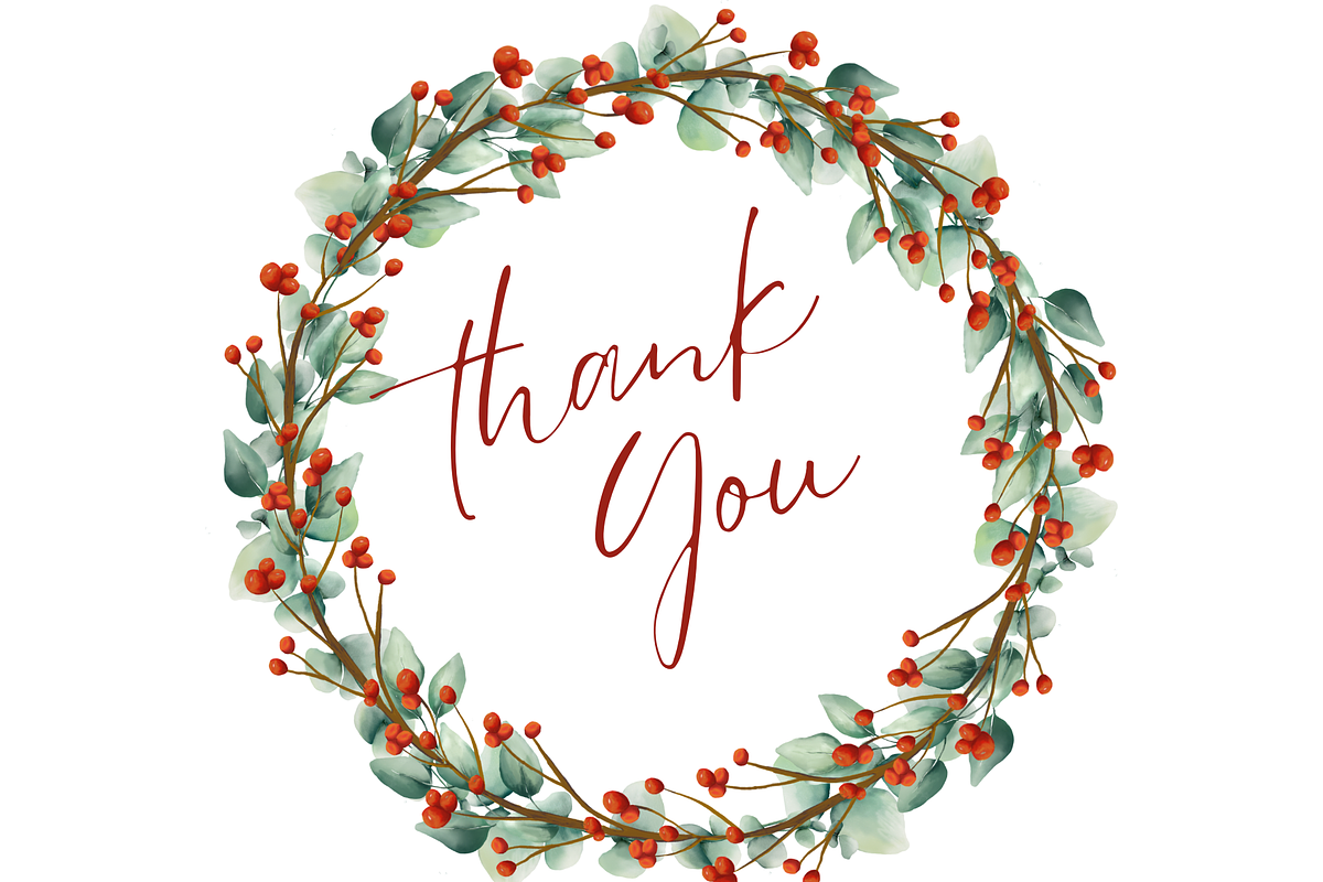 Flower Christmas Thank you card, a Branding & Logo Template by MS Designer