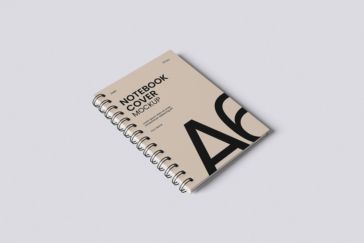 Notebook Cover Mockup, a Stationery Template by HanaSaka_Studio (Photo 2 of 5)