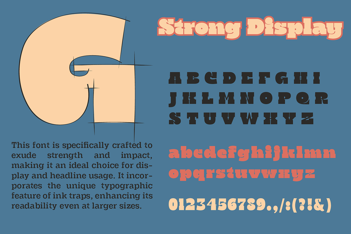 Strong Display Sans Family, a Slab Serif Font by xdCreative (Photo 7 of 8)