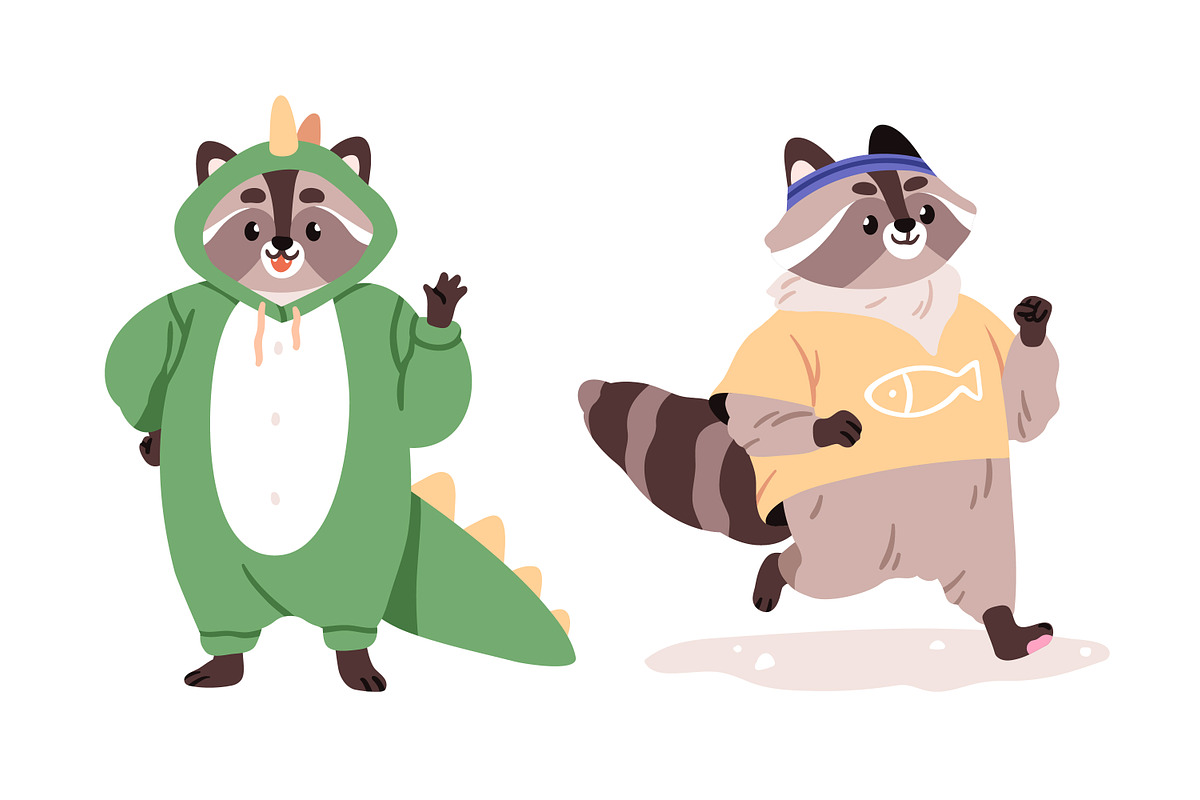 Cute raccoon, funny forest animal, an Animal Illustration by Good Studio (Photo 2 of 10)