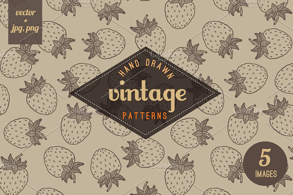Vintage Seamless Berries Pattern