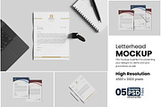 Letterhead Mockup, a Product Mockup by bimockup (Thumbnail 1 of 6)