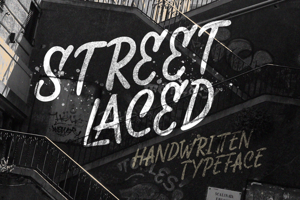 Street Laced Handwritten Typeface, a Handwritten Font by Littlehand (Photo 10 of 10)