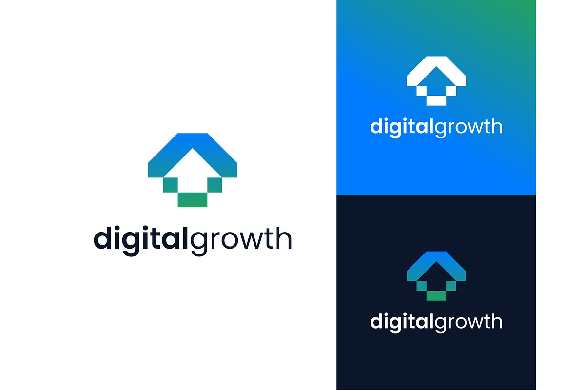 Growth Digital Logo, a Branding & Logo Template by ika trisiana