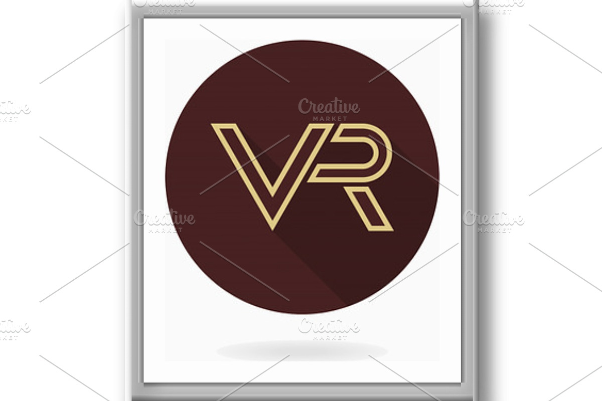 Fine Flat Icon With VR Logo, a Duotone Icon by FineArtStudio (Photo 2 of 3)