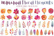 Watercolor Autumn Florals Clipart, a Decorative Illustration by Kenna Sato Designs (Thumbnail 2 of 3)