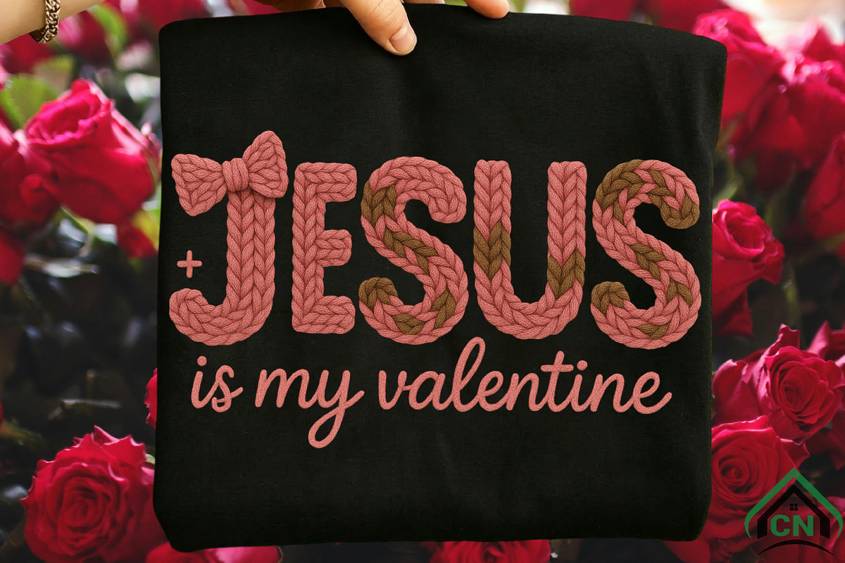 Crochet Jesus is My Valentine Png, an Illustration by Craft Nest (Photo 2 of 7)