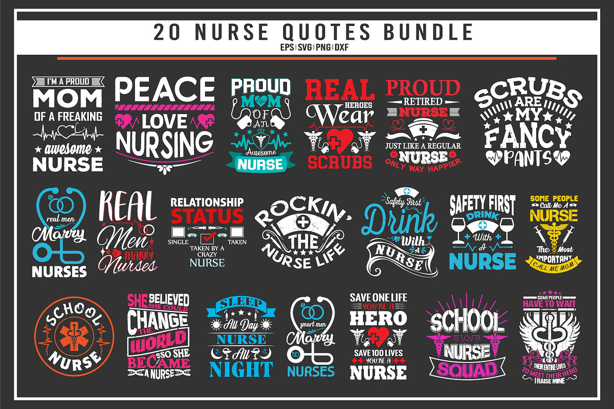 Nurse quotes t shirt design bundle, a Graphic by Uniquesvg99 (Photo 1 of 7)
