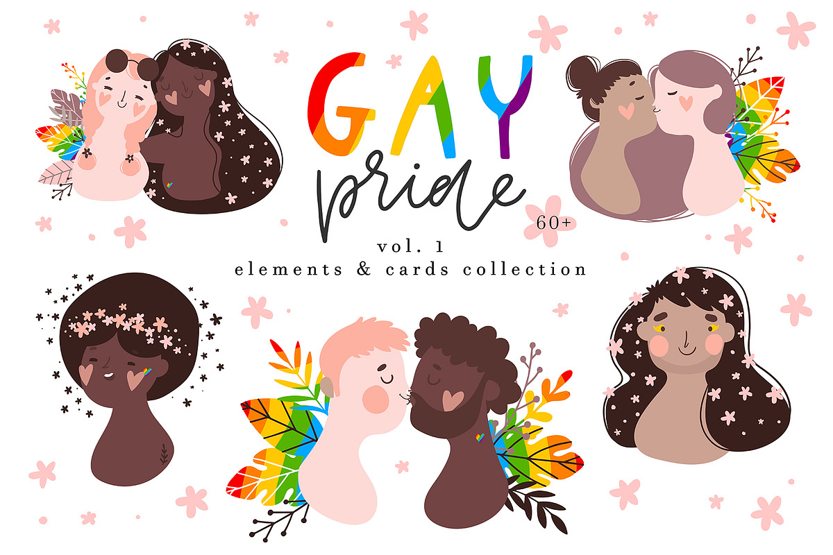 GAY pride illustrations set Vol. 1, a Person Illustration by Cute Atelier (Photo 1 of 6)