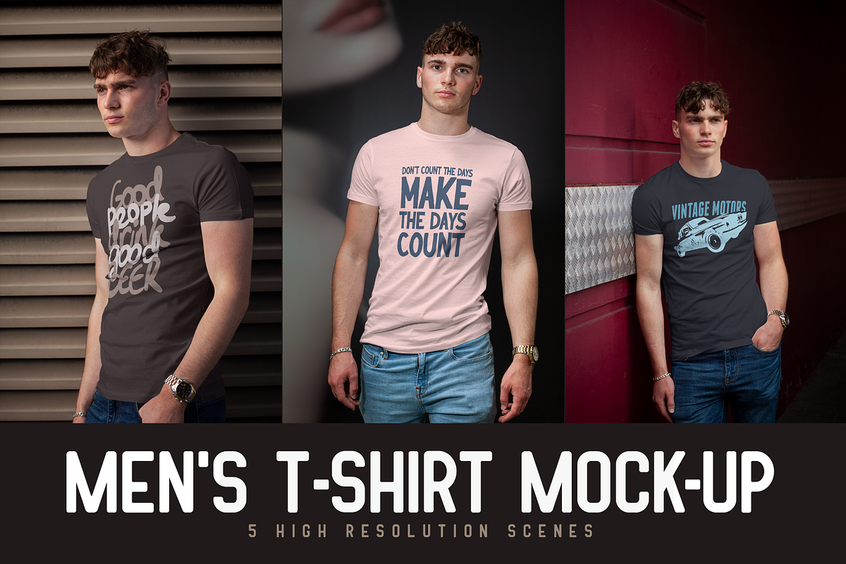 Men's T-shirt Mock-up, a Shirt Mockup by Mint Pixels (Photo 1 of 7)