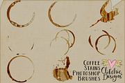 Coffee Stains Photoshop Brushes, a Brush Add-On by Clikchic Designs (Thumbnail 2 of 2)