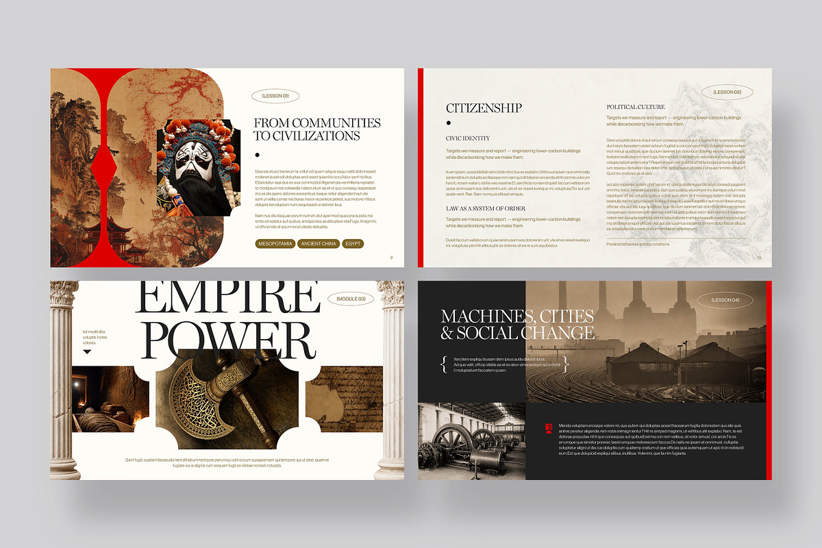 History Class Presentation Template, a Presentation Template by BrandPacks