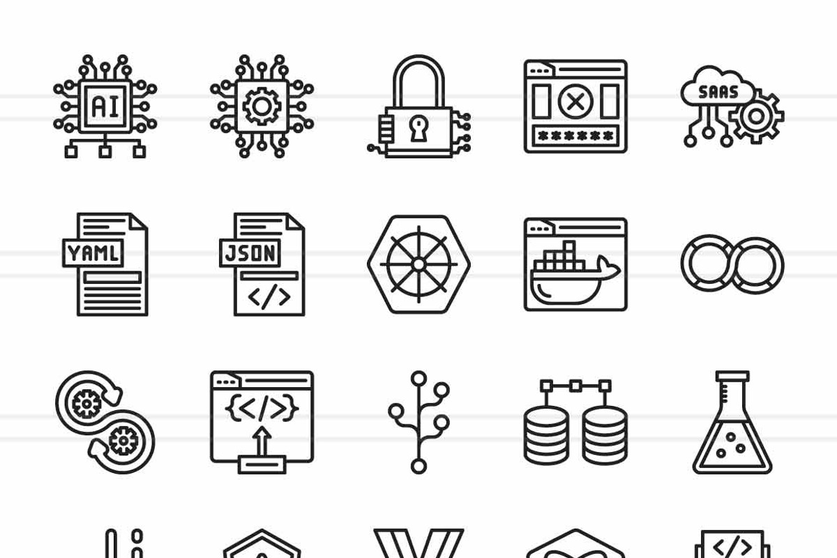 Programming & Coding Line Icons, an Icon by IconBunny (Photo 2 of 2)