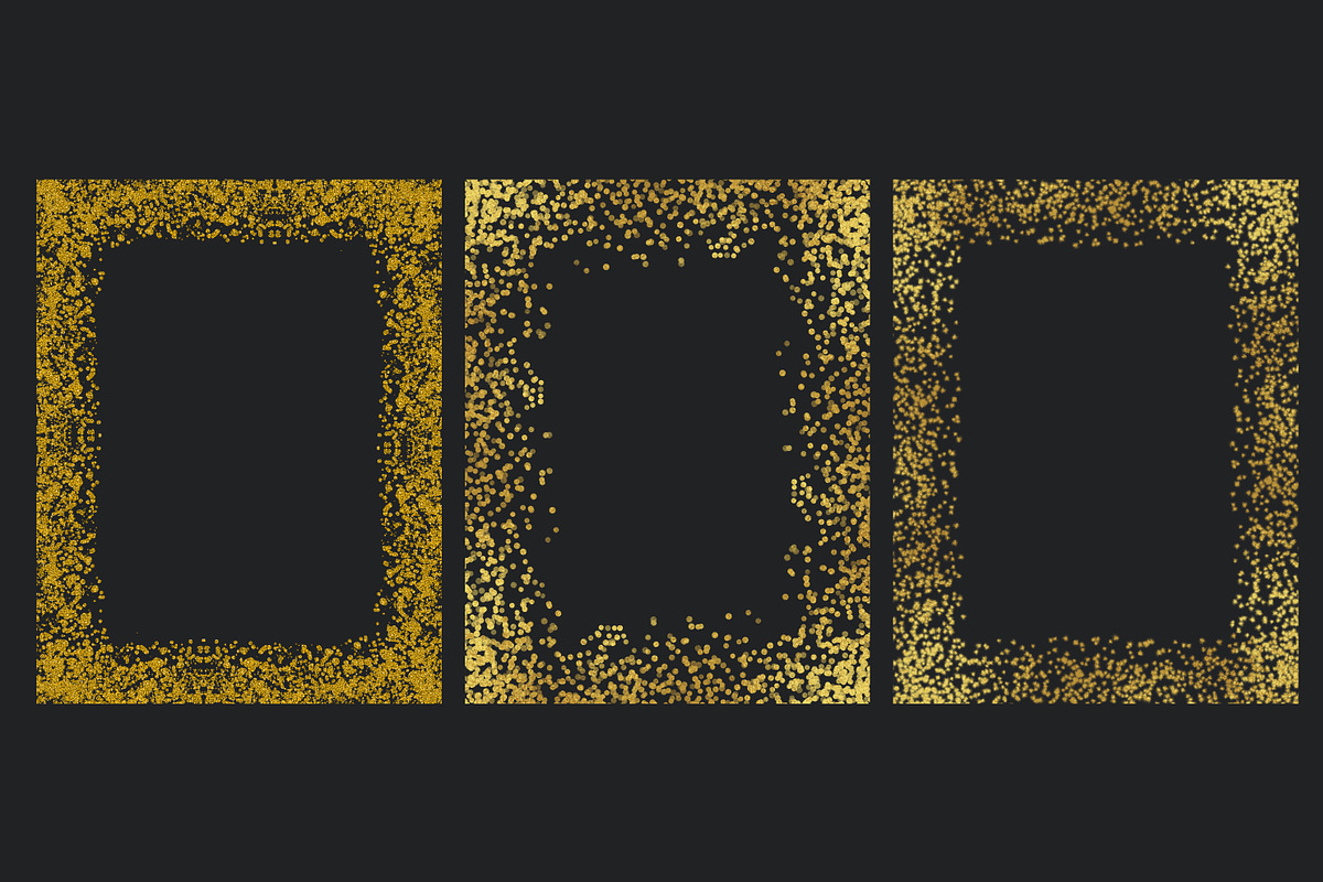 Gold glitter frames, an Object Graphic by Paper Farms (Photo 4 of 5)