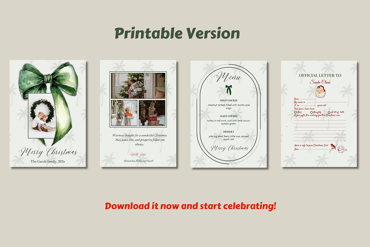 Customizable christmas card template, a Card Template by Prodesign (Photo 4 of 4)