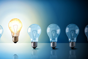 Idea concept with light bulbs, an Industrial Photo by Davizro's Market